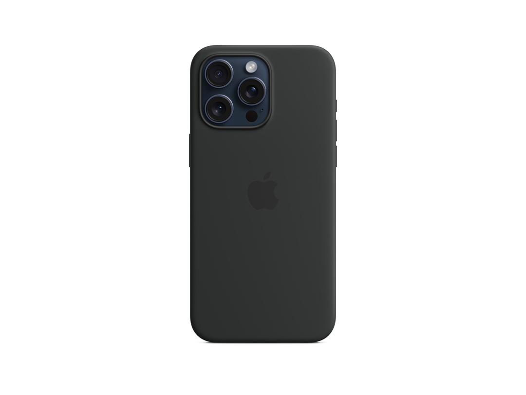 Apple MT1M3ZM/A iPhone 15 Pro Max Silicone Case with MagSafe - Black in Qatar Apple MT1M3ZM/A iPhone 15 Pro Max Silicone Case with MagSafe - Black in Qatar